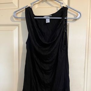 Cowl neck black tank